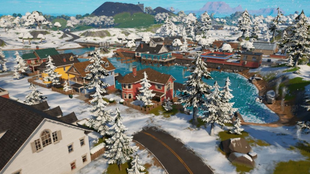 Thick layers of snow on Fortnite chapter 3. Picture: Supplied