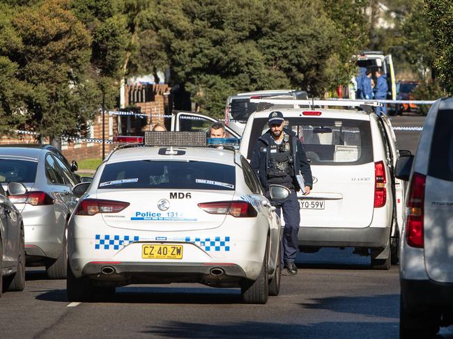 Police at the scene. Picture: Julian Andrews