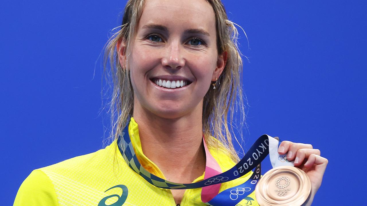 Australia's Emma McKeon has won bronze in the Women's 100m Butterfly final at the Tokyo Aquatics Centre. Picture: Getty Images