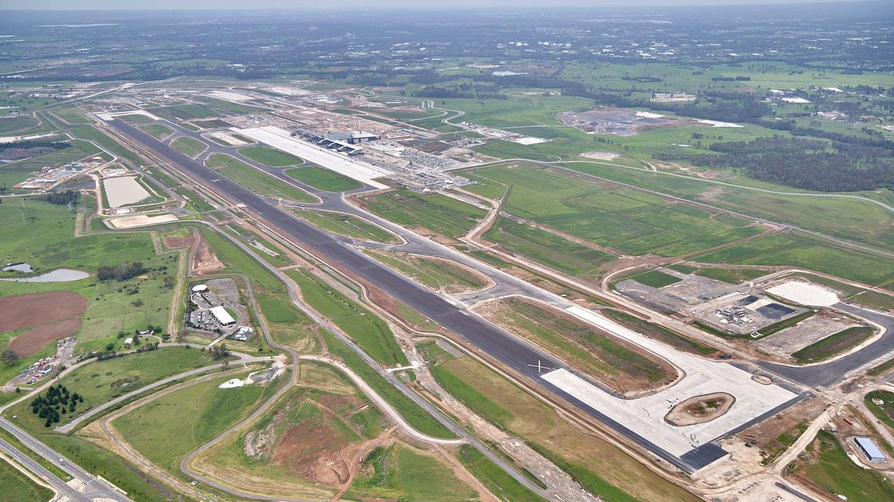 Western Sydney International Airport, completion on the surface construction of WSI’s runway. Photo: Supplied