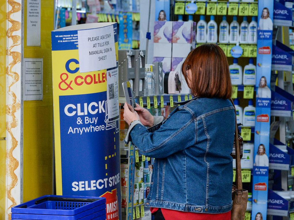 A review into the management of Covid-Safe QR check-in data found personal information was kept in back up systems. Picture: NCA NewsWire / Brenton Edwards