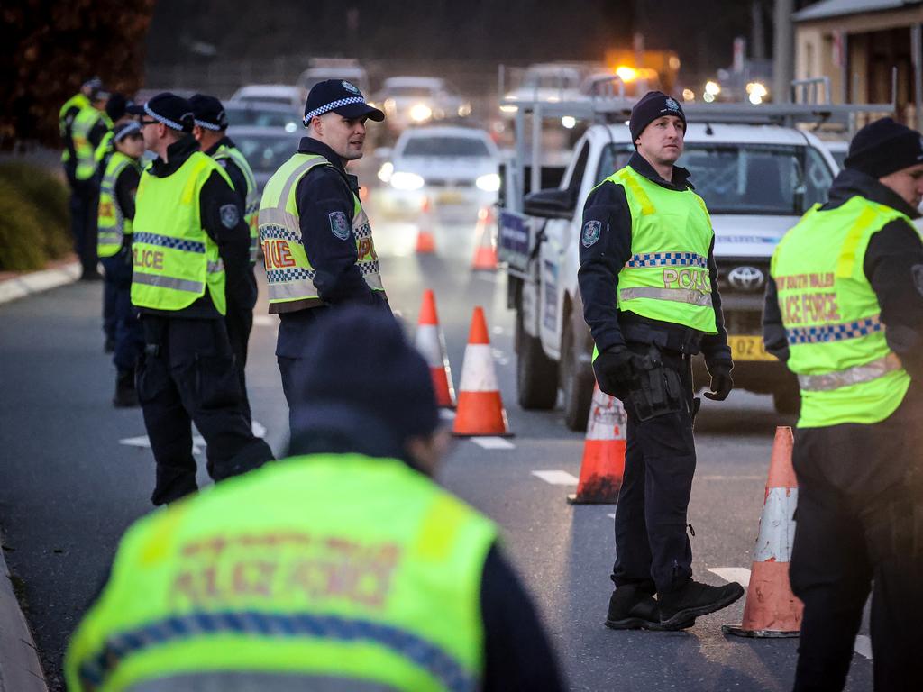 About 650 NSW police officers are manning the border. Picture: David Gray/Getty Images