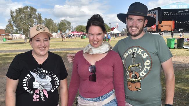 Andrew Halliday, Talissa Warwick and Lauren Halliday at CMC Rocks 2024. Picture: Aaron Goodwin