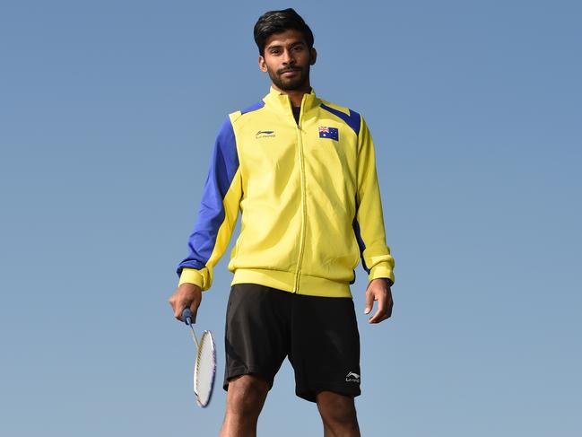 Ashwant Gobinathan , 23, from Ferntree Gully  is a badmitton sports star. Picture: Lawrence Pinder