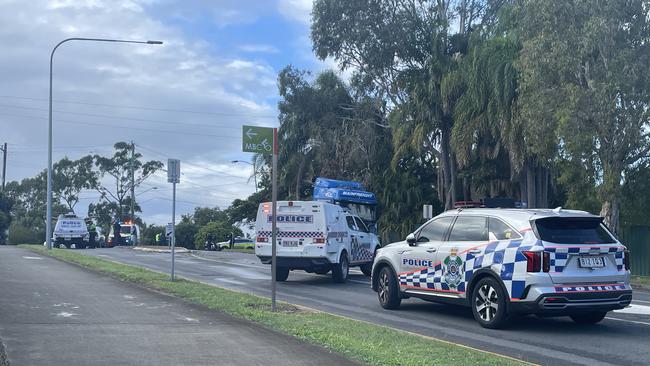 A motorcyclist died at the scene.
