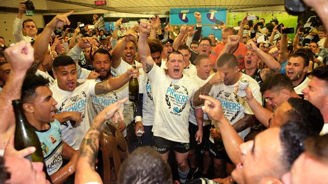 Some would argue Cronulla’s premiership has been tainted. Picture by Gregg Porteous.