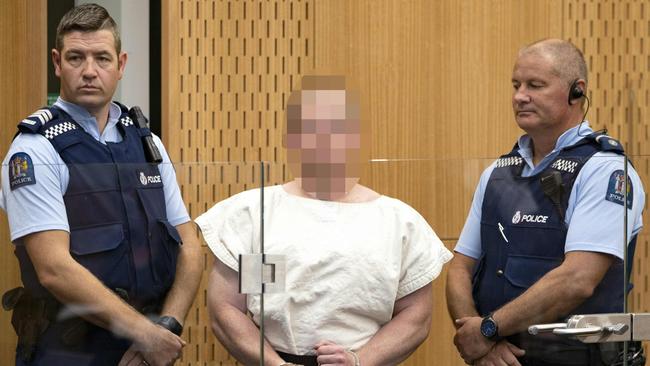 Brenton Tarrant during his court appearance over the weekend. Picture: AFP