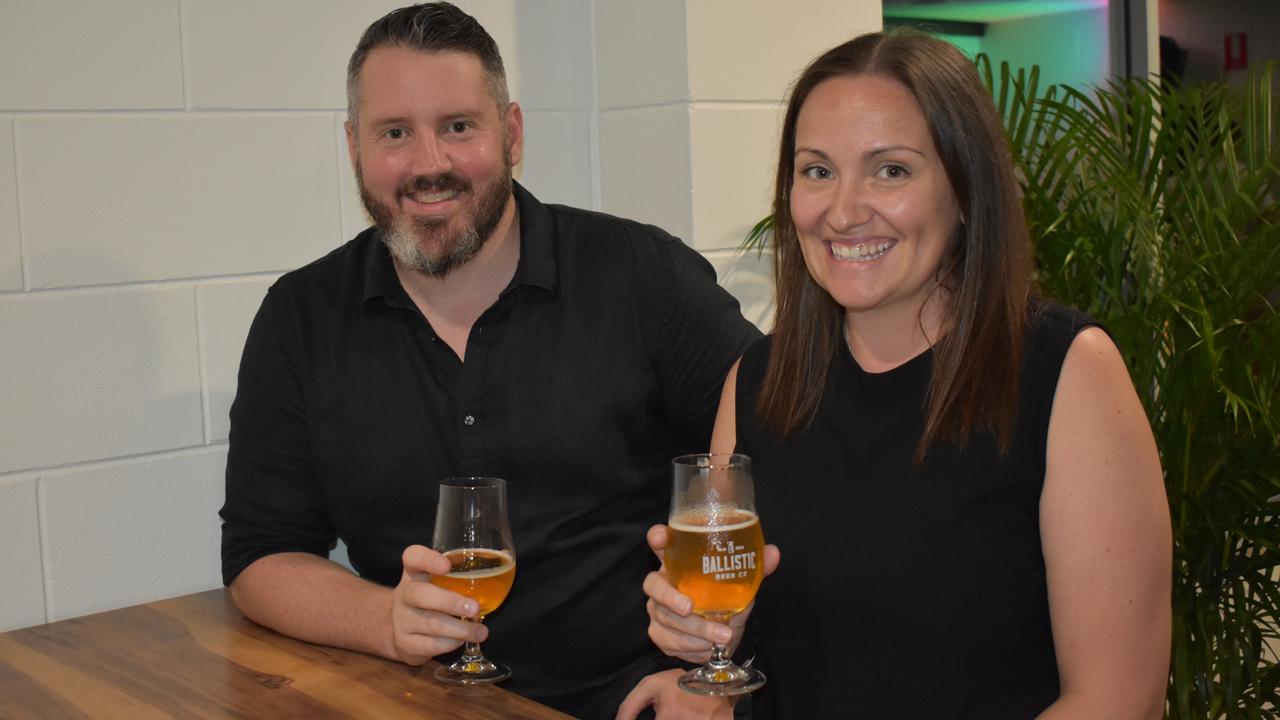 Andy Hayles of Cairns and Tiffanie Paget of Airlie Beach at Ballistic Whitsundays' VIP launch. Picture: Kirra Grimes.