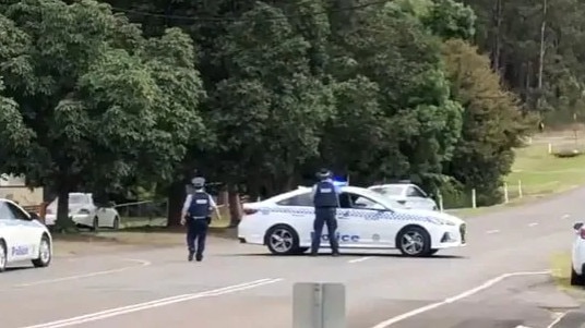 Police searched bushland off Lang St, Kurri Kurri. Picture: Samantha Poate/Twitter