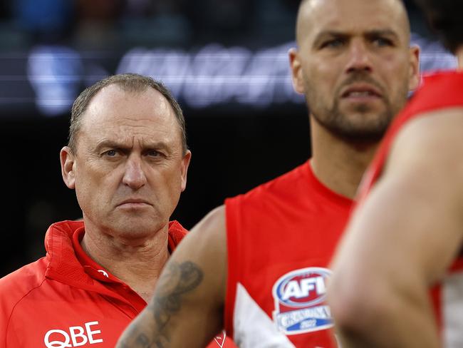 Sydney Swans coach John Longmire looks dejected after the 2022 AFL Grand Final between the Sydney Swans and Geelong Cats at the MCG on September 24, 2022. Photo by Phil Hillyard(Image Supplied for Editorial Use only - **NO ON SALES** - Â©Phil Hillyard )