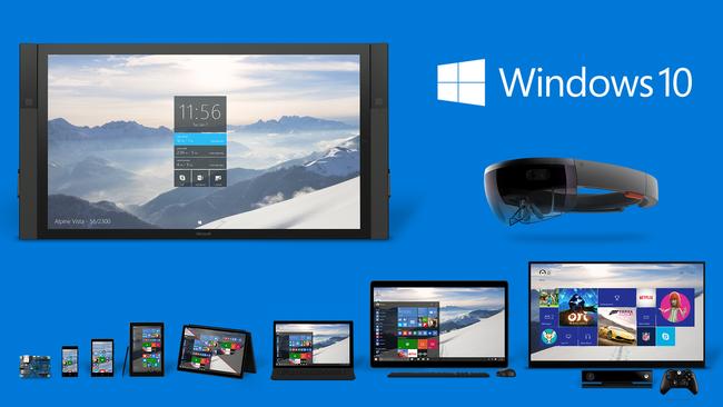 New family ... Microsoft’s new family of Windows 10 devices does not include any members of the old family of XP and Vista devices. Picture: Supplied.