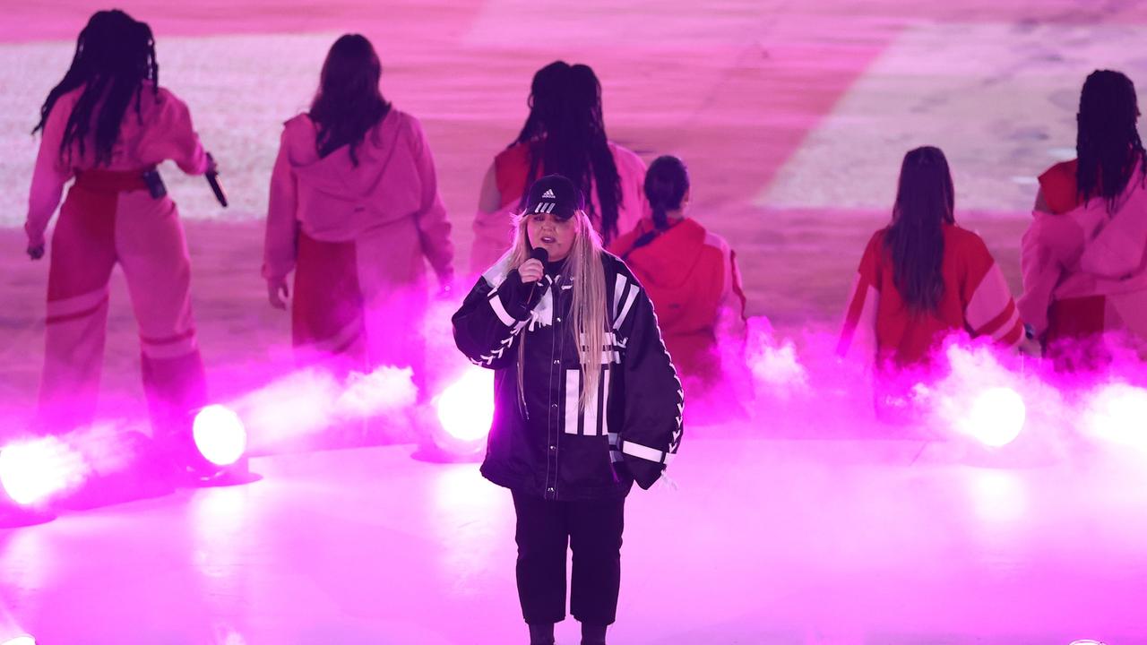 The Aussie performs on one of the world’s biggest stages. (Photo by Brendon Thorne/Getty Images )