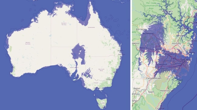 Antarctica’s Thwaites Glacier is on the brink, Australia at risk of going underwater. Picture: flood.firetree.net