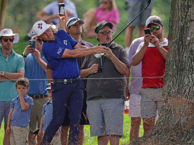 Cam Smith from the trees during the first round of the PGA Championship. Picture: Andrew Redington/Getty Images