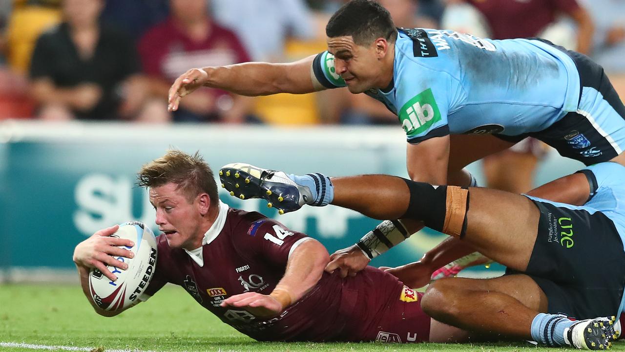 Harry Grant scores a try during game three. (Photo by Chris Hyde/Getty Images)