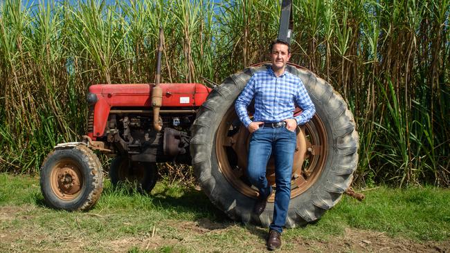 David Crisafulli on his parent’s cane property at Lannercost, just inland from Ingham, North Qld. Picture: Scott Radford Chisholm