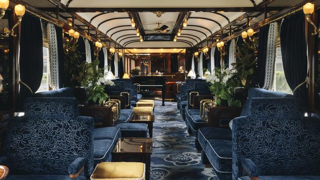 Bar car on the Venice Simplon-Orient-Express. Picture: Ludovic Balay