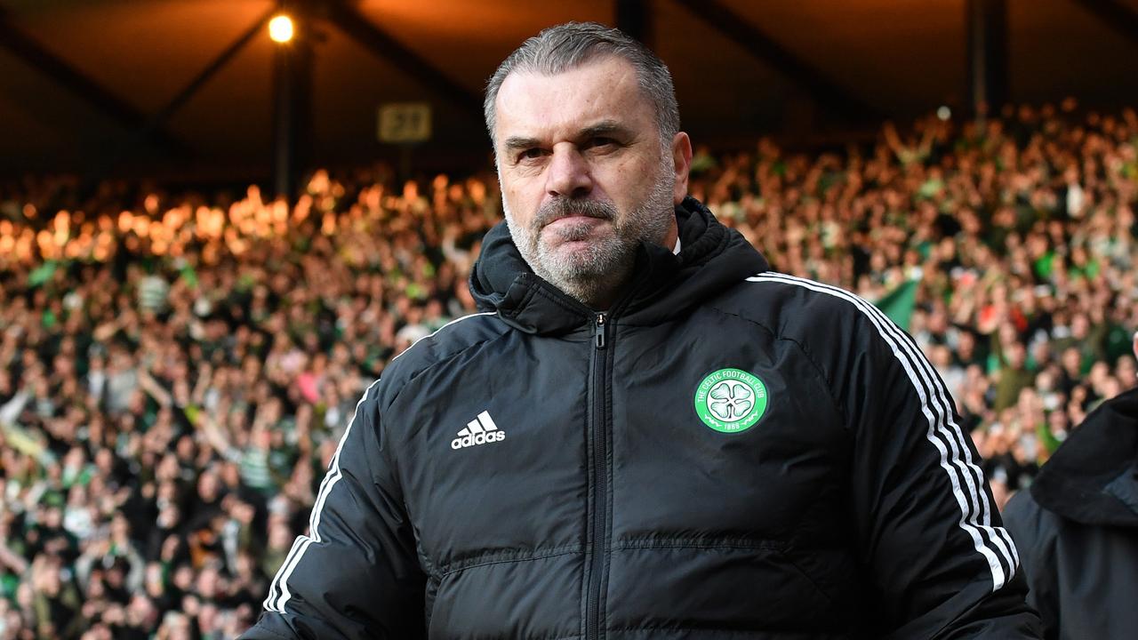 Ange Postecoglou insists he is happy at Celtic despite constant speculation linking him with moves to the Premier League. (Photo by Mark Runnacles/Getty Images)