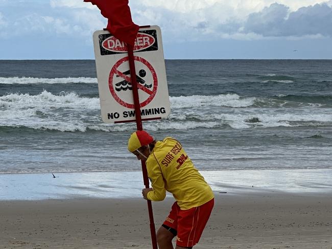 Gold Coasters have been told to avoid Miami Beach after "dozens" of sharks were spotted in the surf. Picture: Mohammad Alfares