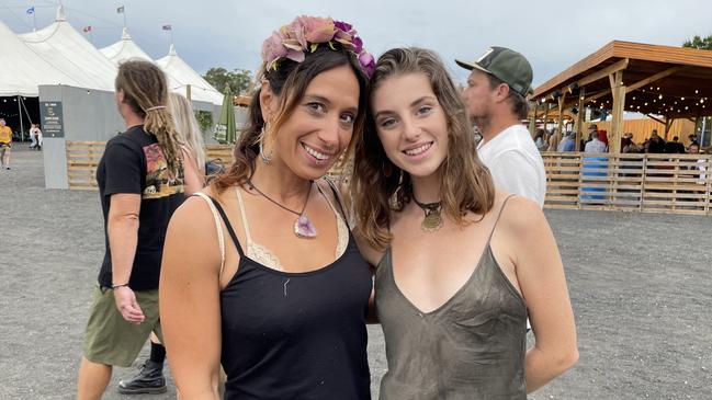 Carlotta Menna and Makayla Russo at Bluesfest 2023. Picture: Savannah Pocock