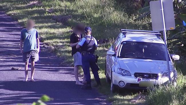 Just before 3pm on Monday paramedics rushed to the steep, winding hills of Korora, north of Coffs Harbour to reports two teenagers fell while car surfing.