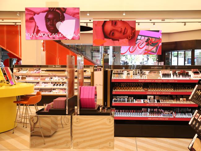 The ground-floor cosmetics floor includes a Beauty Lab station (left) for make-up classes. Picture: Britta Campion