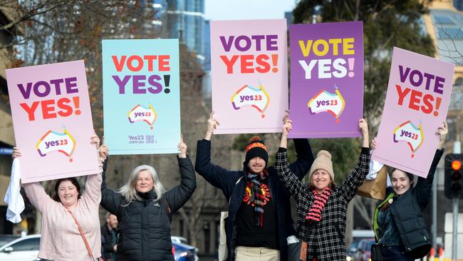 Supporters braved Melbourne’s dreary weather to attend the rally. Picture: NCA NewsWire/ Andrew Henshaw