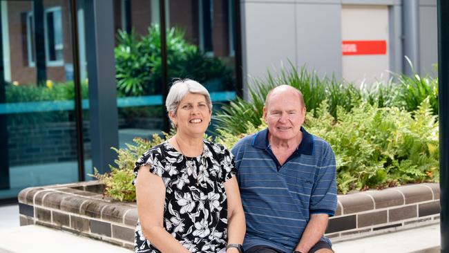 Patient Rob Jorgensen, the first person to have DBS in North Queensland, with wife Julie.