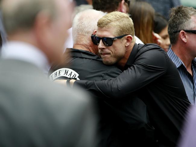 Funeral service for Peter Fanning, the older brother of three time world surfing champion Mick Fanning. Picture: Jerad Williams,
