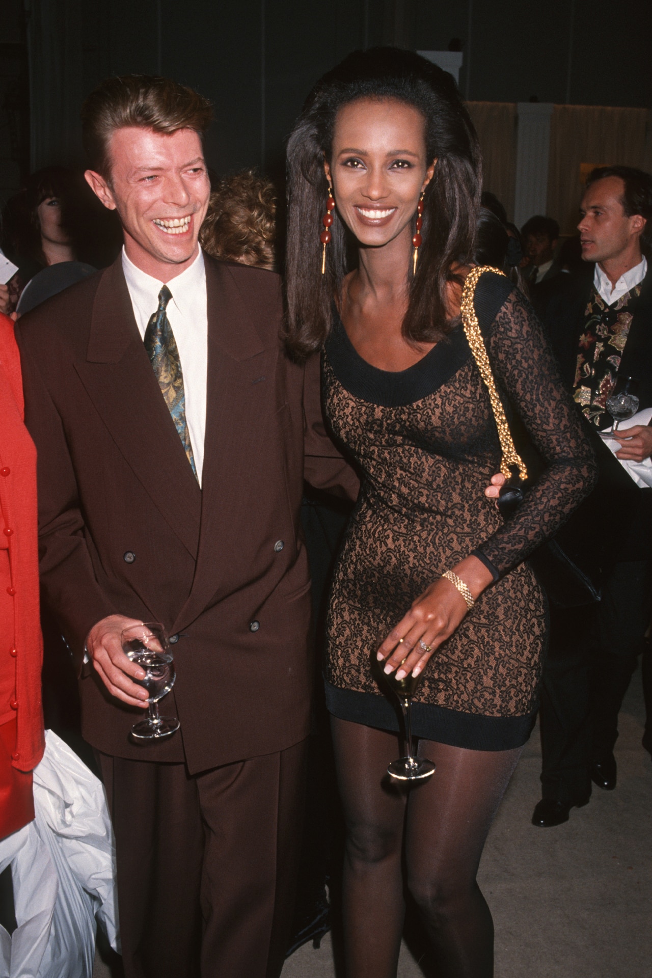 <p>David Bowie and Iman</p>