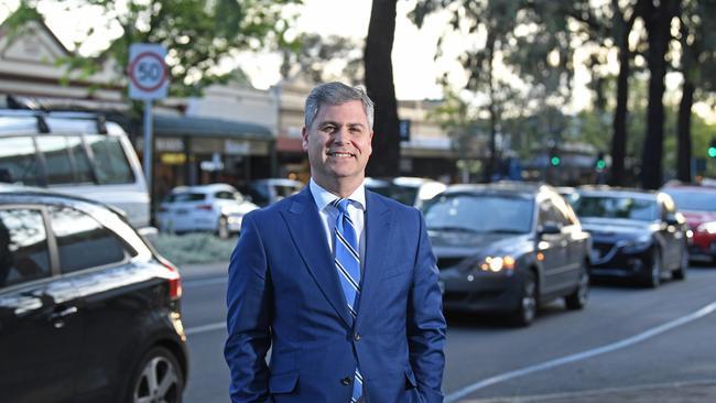 Norwood, Payneham &amp; St Peters Mayor Robert Bria on The Parade at Norwood. Picture: Tom Huntley