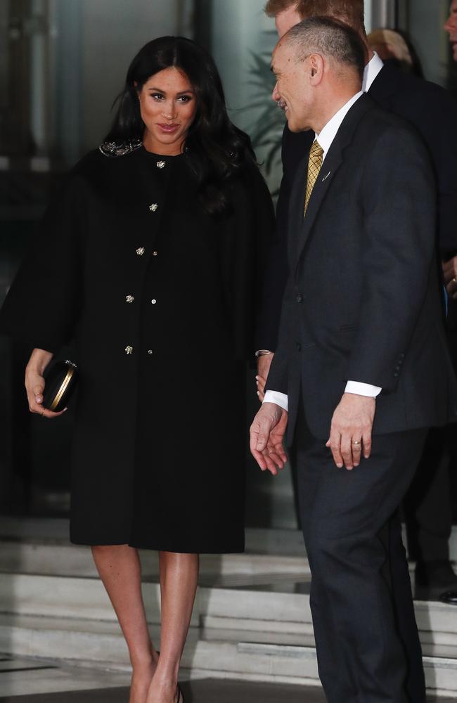 The former Suits star is expecting her first child to husband Prince Harry. Picture: AP Photo/Alastair Grant