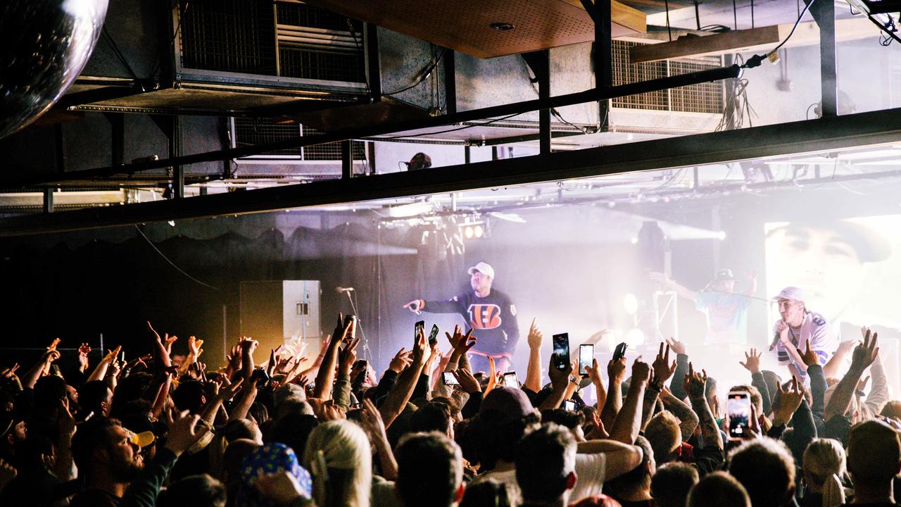 Bliss n Eso perform at the Uni Bar in 2023. The Uni Bar at the University of Tasmania Sandy Bay campus will close. Picture: Zoe Lowry