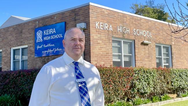 Keira High School principal Scott Frazier will be attending Wednesday’s strike. Picture: Dylan Arvela