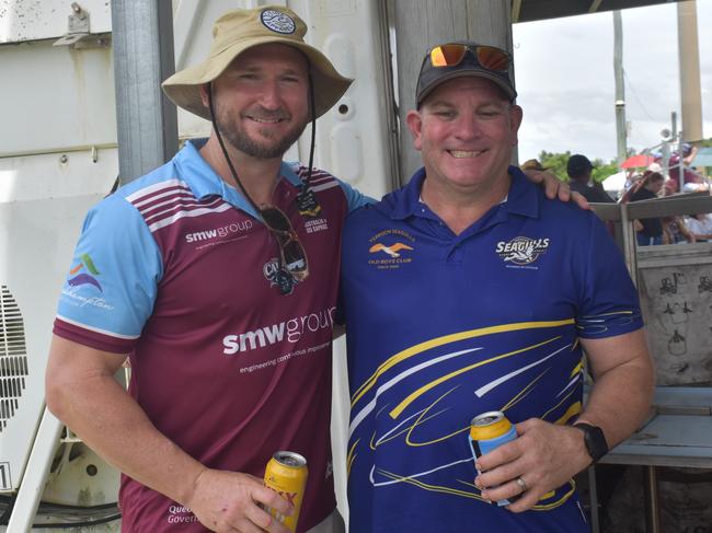 Peter McLaughlin and Cory Munns at the CQ Capras under-17s Round 1 games against the Townsville Blackhawks at Webb Park, Yeppoon, on February 15, 2025.