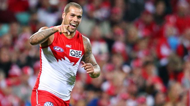 Lance Franklin is on track for his second best season goal haul since 2008.