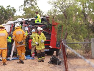 Emergency crews on scene after serious collision on Freestone Rd near Warwick. 