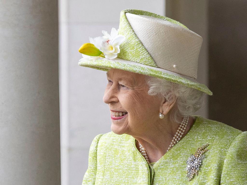 The Queen was all smiles at the ceremony. Picture: AFP