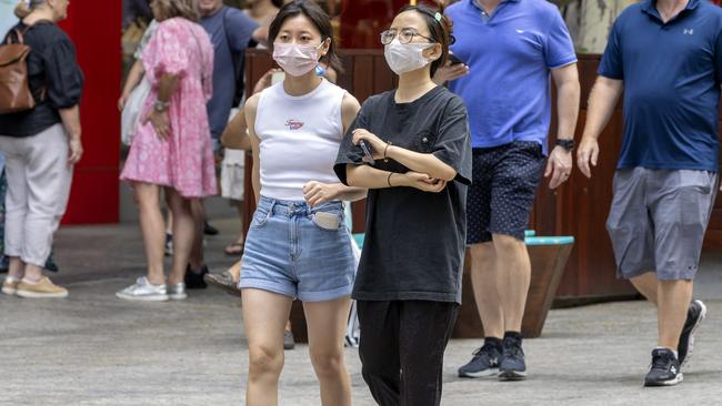 Shoppers in Queen Street Mall. Picture: Richard Walker