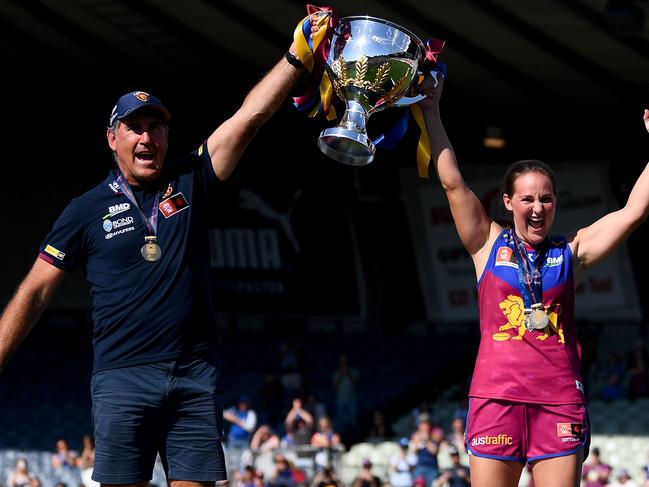 The Lions are vying for back-to-back flags. Picture: Morgan Hancock/AFL Photos/via Getty Images)