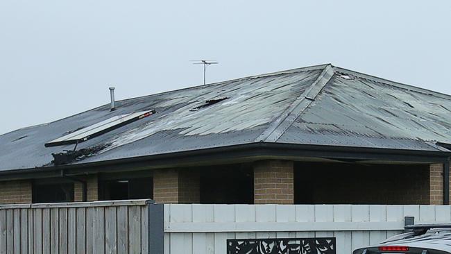 An Ocean Grove house in Cerberus Drive was badly damaged by fire. Picture: Alan Barber