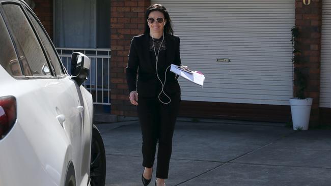 Federal Member for Lindsay, Emma Husar leaving her home in Penrith after accusations of mistreatment and sexual harassment of her staff which she denies. Jane Dempster/The Australian