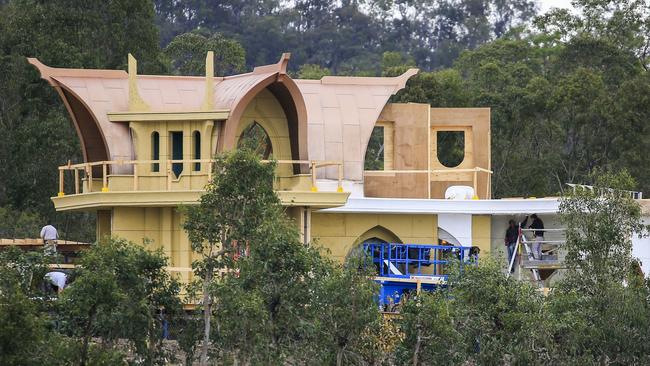 One of several outdoor sets for Thor: Ragnarok being built on the lot at Village Roadshow Studios at Oxenford. Picture: Media Mode Group.