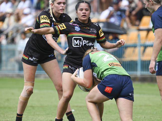 CANBERRA, AUSTRALIA, NewsWire Photos. MARCH 9, 2024: Westpac Tarsha Gale Cup - NSWRL Junior Reps Round Six Canberra Raiders vs Penrith Panthers at Raiders Belconnen in Canberra. Picture: NCA NewsWire / Martin Ollman