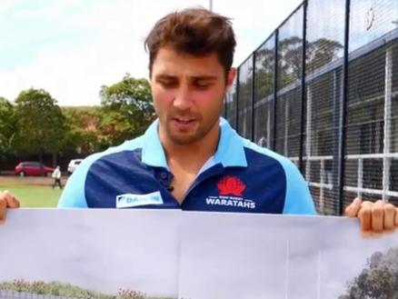 Nick Phipps with plans for the new Waratahs base.