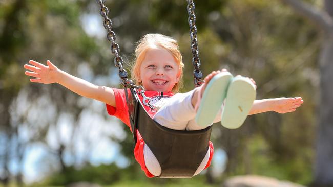 Royal Children’s Hospital doctors are preparing Charlotte for a kidney transplant. Picture: Jason Edwards