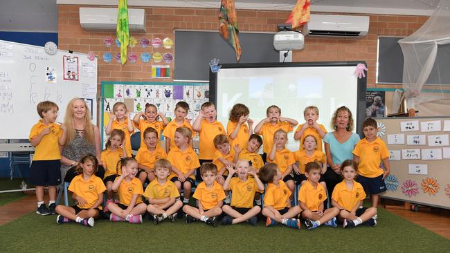 MY FIRST YEAR: Funny faces. Good Shepherd Lutheran College Preps. Picture: Patrick Woods.