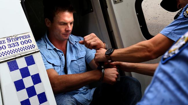 Ben Cousins leaves Fremantle Police Station and the Fremantle Justice Complex