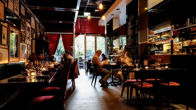 Interior at Le Pas Sage bistro, Adelaide