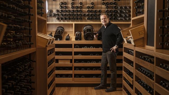 General Manager of Torbreck winery Peter Perrin with The Laird. Picture: Simon Cross